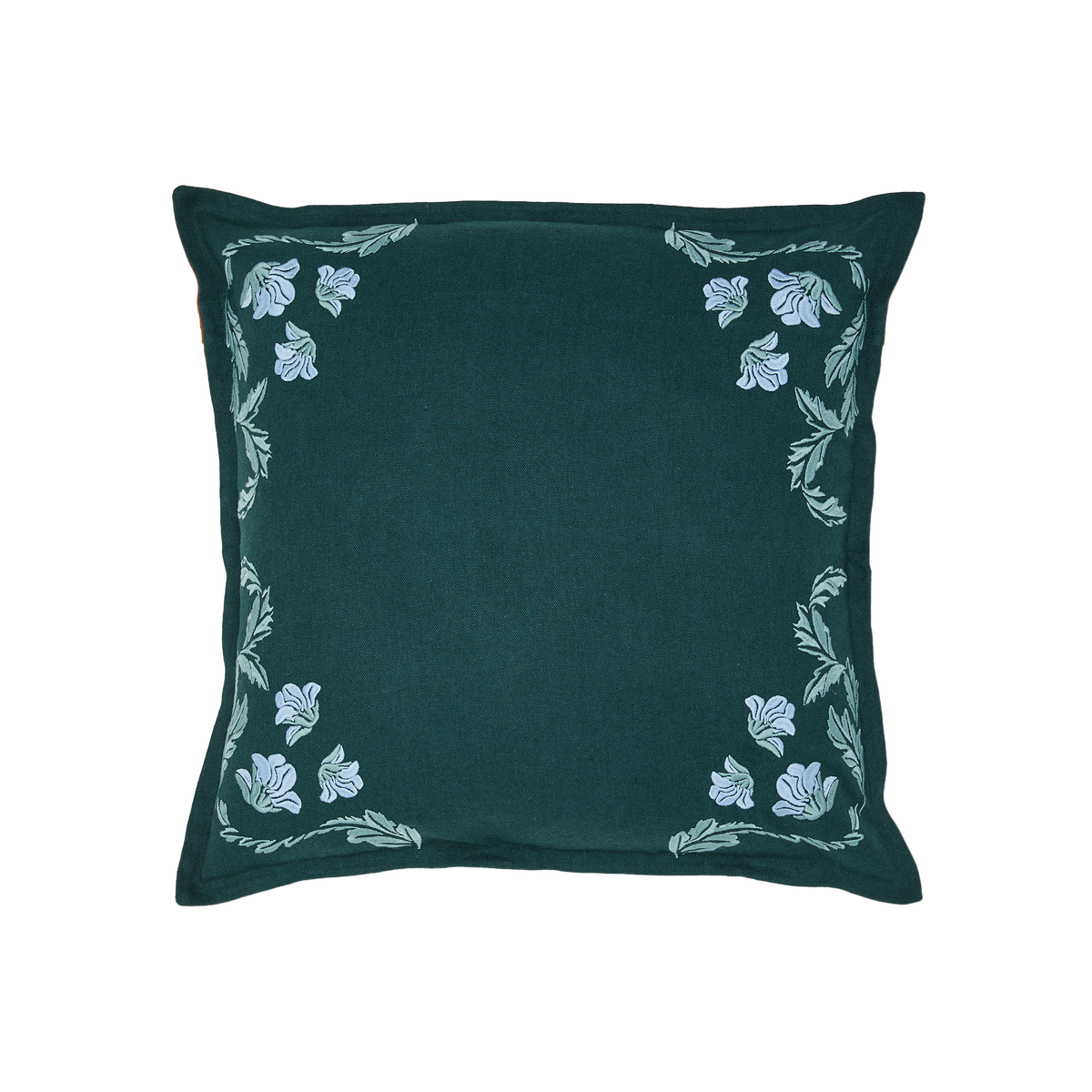 Floral Teal Cushion Cover